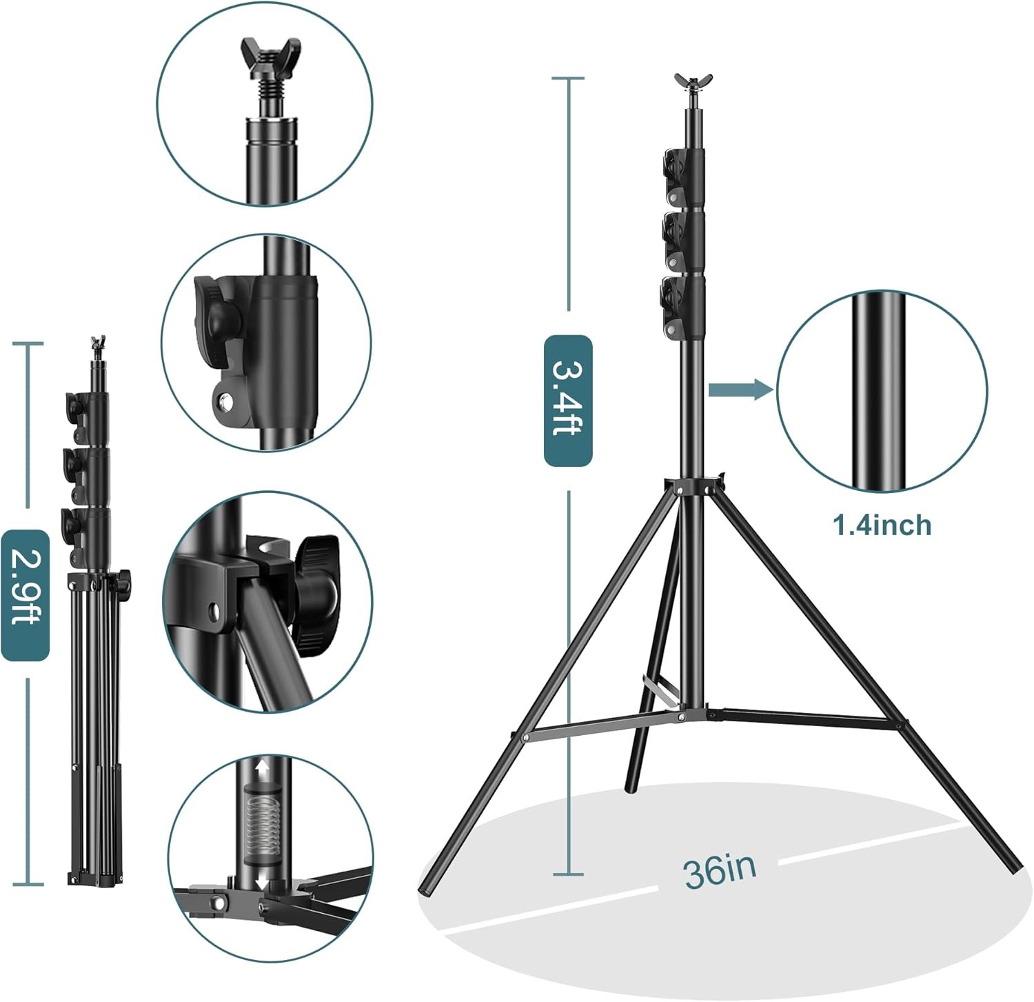 Rectangle Adjustable Backdrop Stand (10 x 10 FT) - Image 4