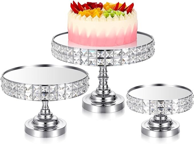 Silver Cake Holder Round - Image 2