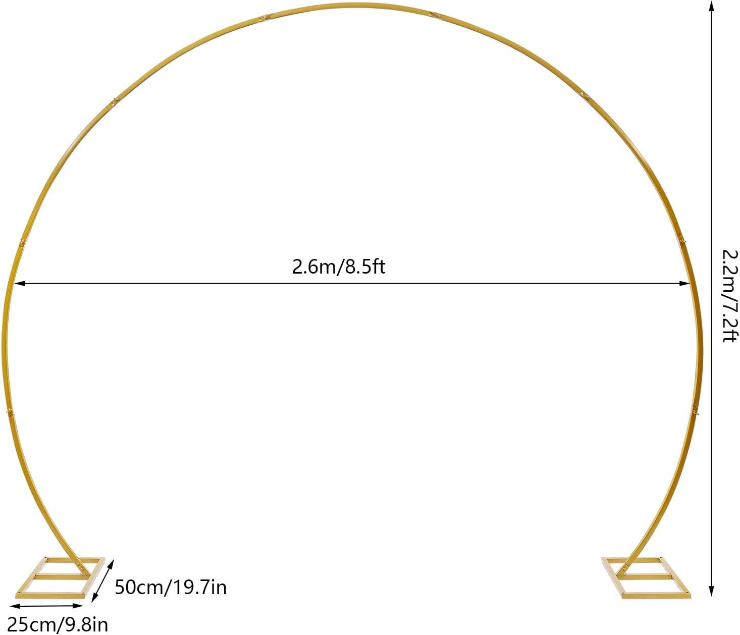 Round Arch Backdrop Stand (8.5 x 7.2 FT) - Image 2