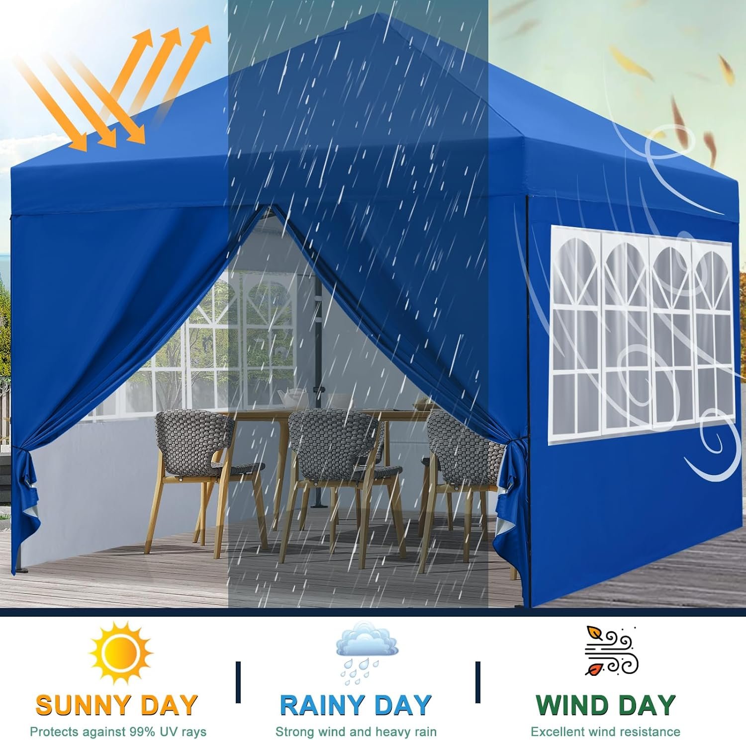 Blue Foldable Tent (10 x 10) - Image 2