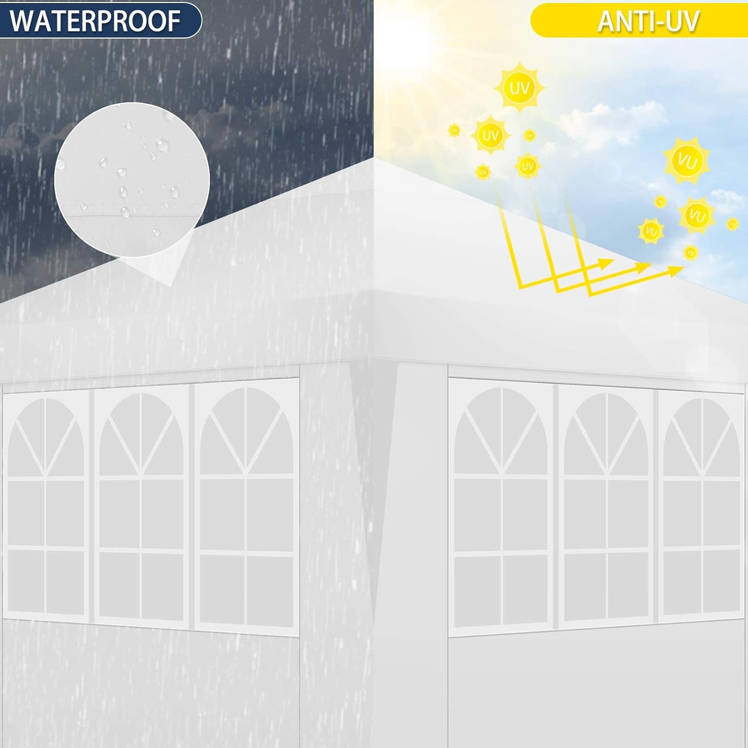Pop-Up Canopy with 4 Sidewalls and 6 Pockets (10 x 10) - Image 3