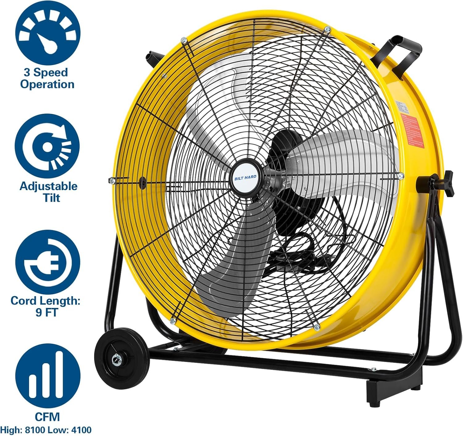 High Velocity Industrial Fan 3-Speed (24 Inch ) - Image 2