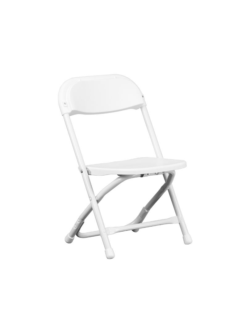 Kids Plastic Folding White Chairs - Image 2